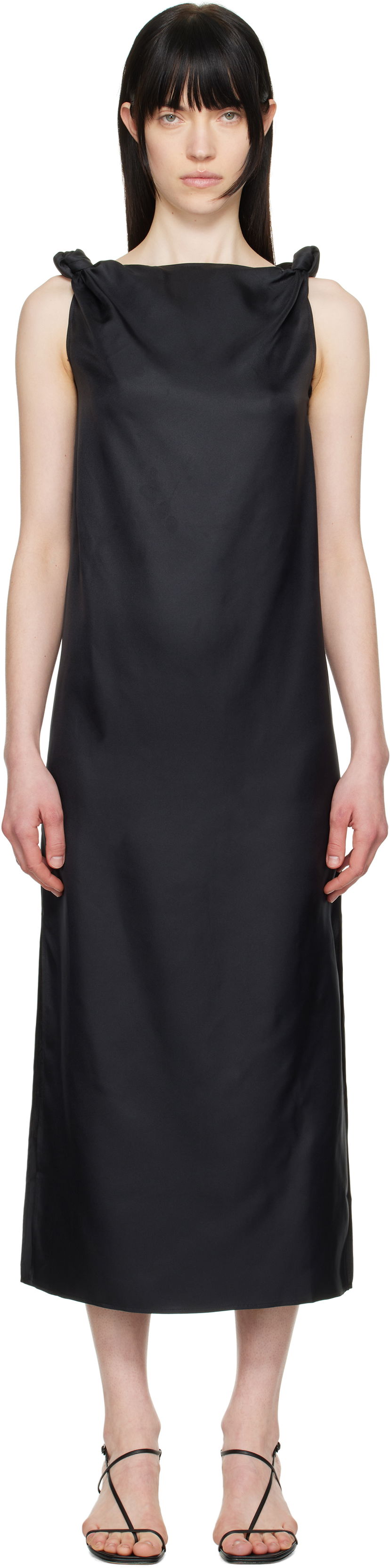 Mekko Loulou de Saison Loulou de Saison Moun Midi Dress Musta | MOUN