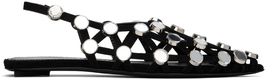 Asusteet The Attico Attico Grid Mirror Ballerina Flats Musta | 246WS801 L007SR, 0