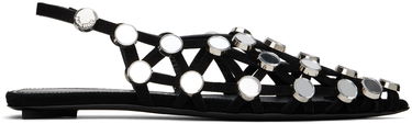 Asusteet The Attico Attico Grid Mirror Ballerina Flats Musta | 246WS801 L007SR, 0