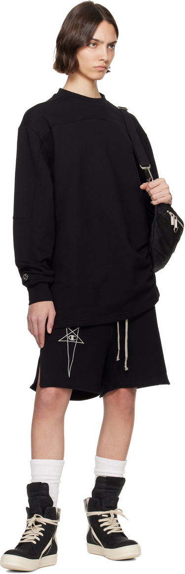 Huppari Rick Owens Rick Owens Champion Edition Girdered Sweatshirt Musta | CW01E1671 CHFE, 3