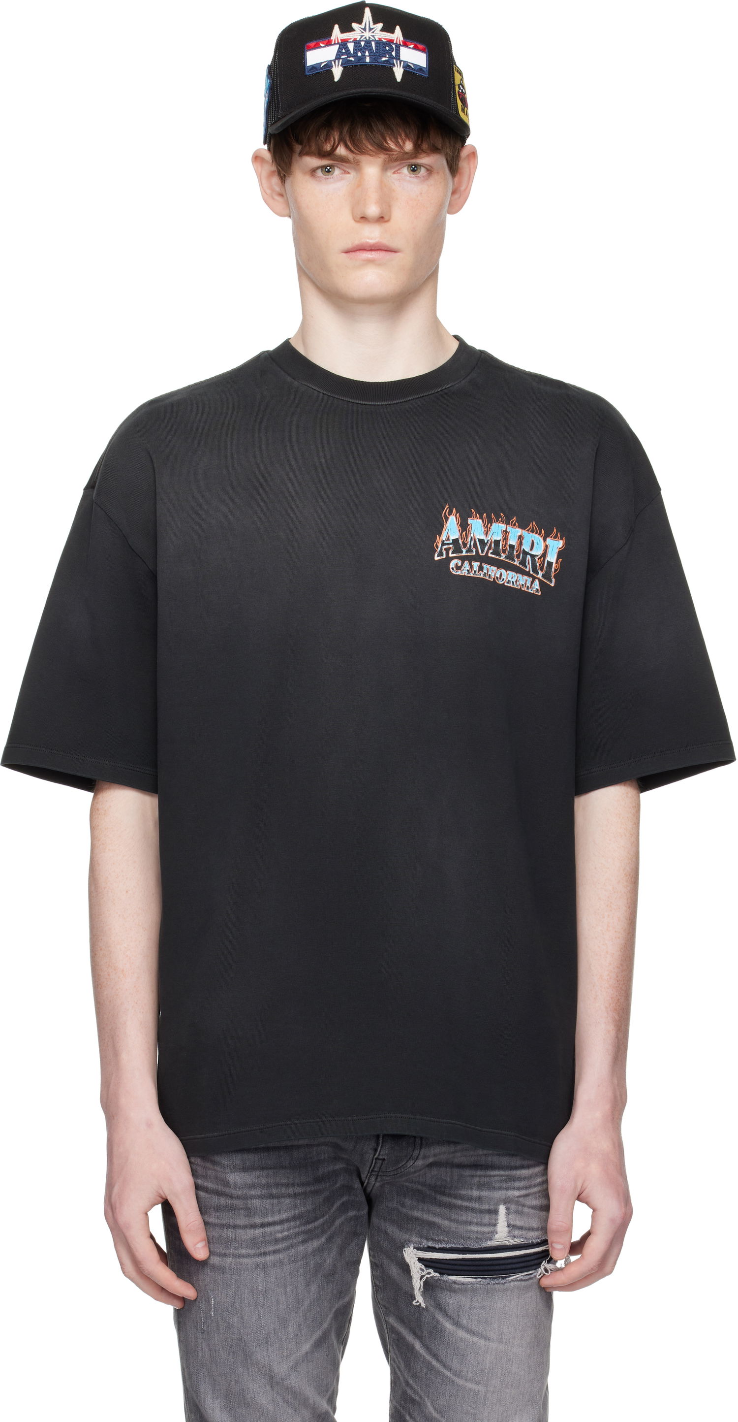 T-paita AMIRI AMIRI Sunny Place Oversized T-Shirt Musta | AMJYTE1210, 0