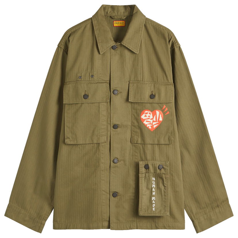 Paita Human Made Human Made Military Over Shirt, Size Large Vihreä | HM29SH004-OLV