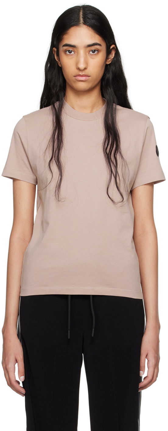 T-paita Moncler Pink Pleated T-Shirt Vaaleanpunainen | J20938C0001489A17