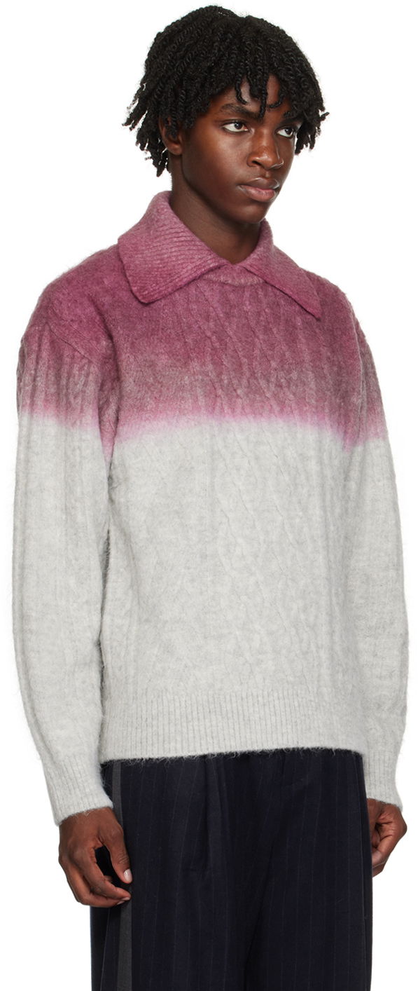 Villapaita ADER ERROR Gradient Cable Knit Sweater Violetti | BMADFWKT0101GR, 1