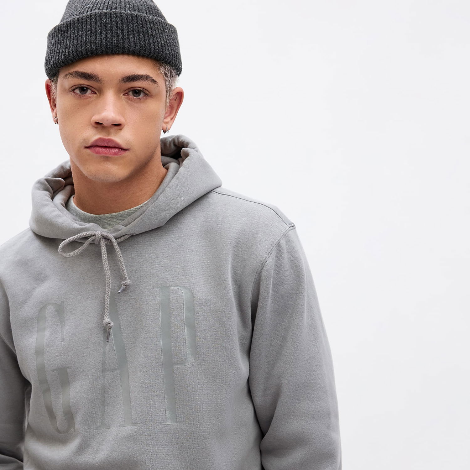 Huppari GAP Shine Logo Hoodie Pilot Grey Harmaa | 829192-02, 1