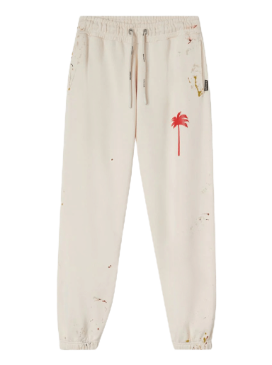 Verryttelyhousut Palm Angels PXP Painted Sweatpants Valkoinen | PMCH011S22FLE0010325