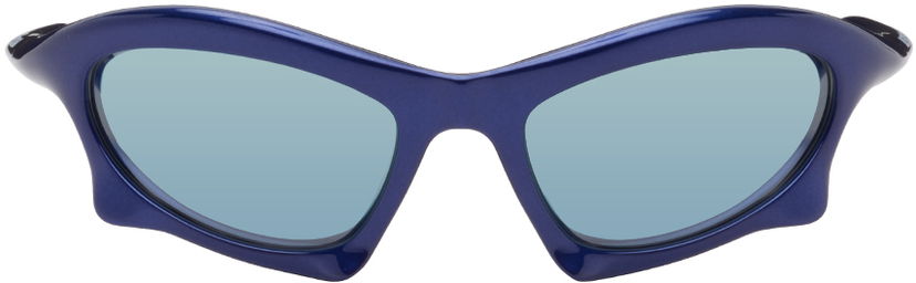 Aurinkolasit Balenciaga Bat Rectangle Sunglasses Tummansininen | BB0229S-006
