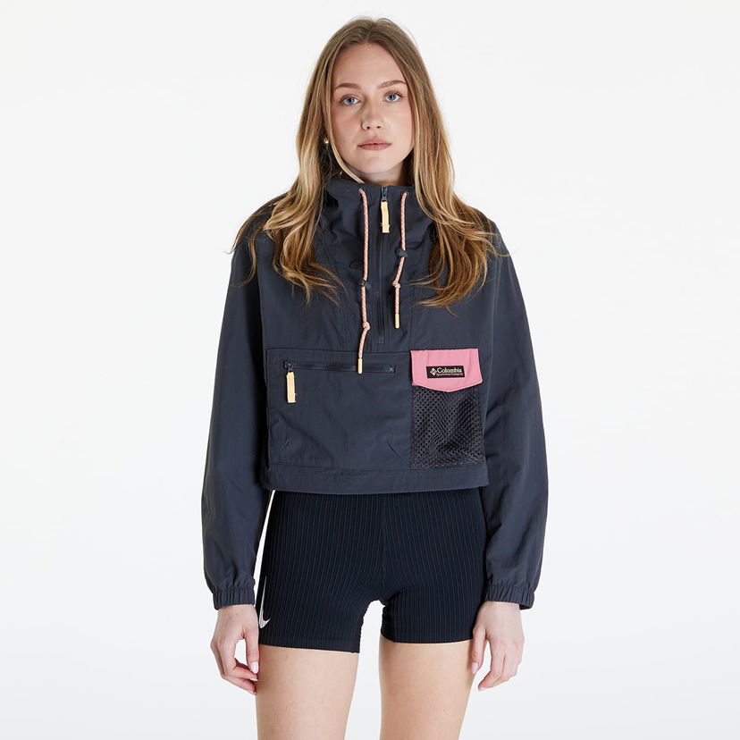 Takki Columbia Painted Peak Cropped Wind Jacket Shark/ Pink Agave Musta | 2072211011