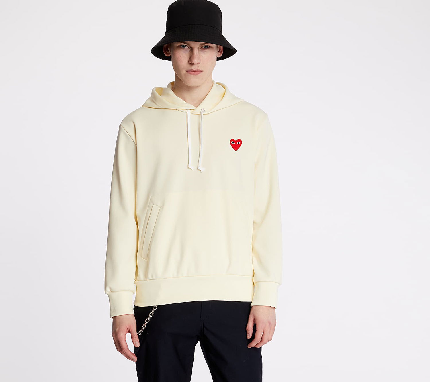 Huppari Comme des Garçons PLAY Hoodie Beige | AZT174 ivory, 0