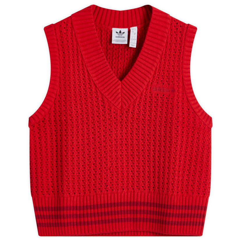 Villapaita adidas Originals Knit Vest Punainen | IX1053