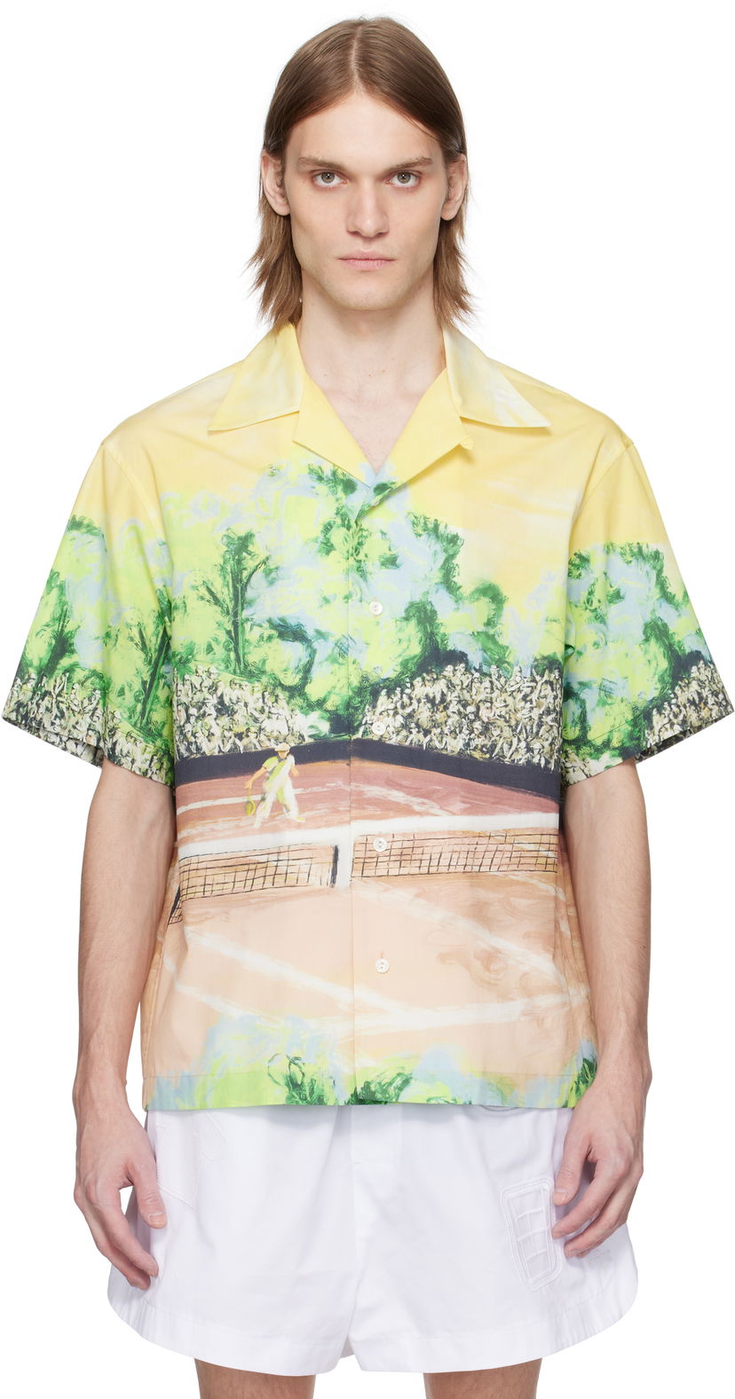 Paita Lacoste Lacoste Relaxed Fit Graphic Print Shirt Keltainen | CH7469