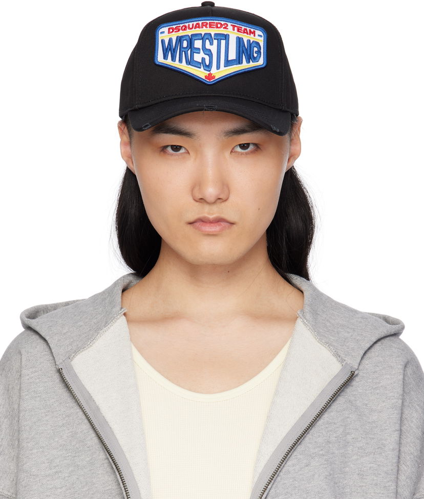 Korkki DSQUARED2 Dsquared2 Boxeur Wrestling Baseball Cap Musta | BCM0902-05C00001-2124