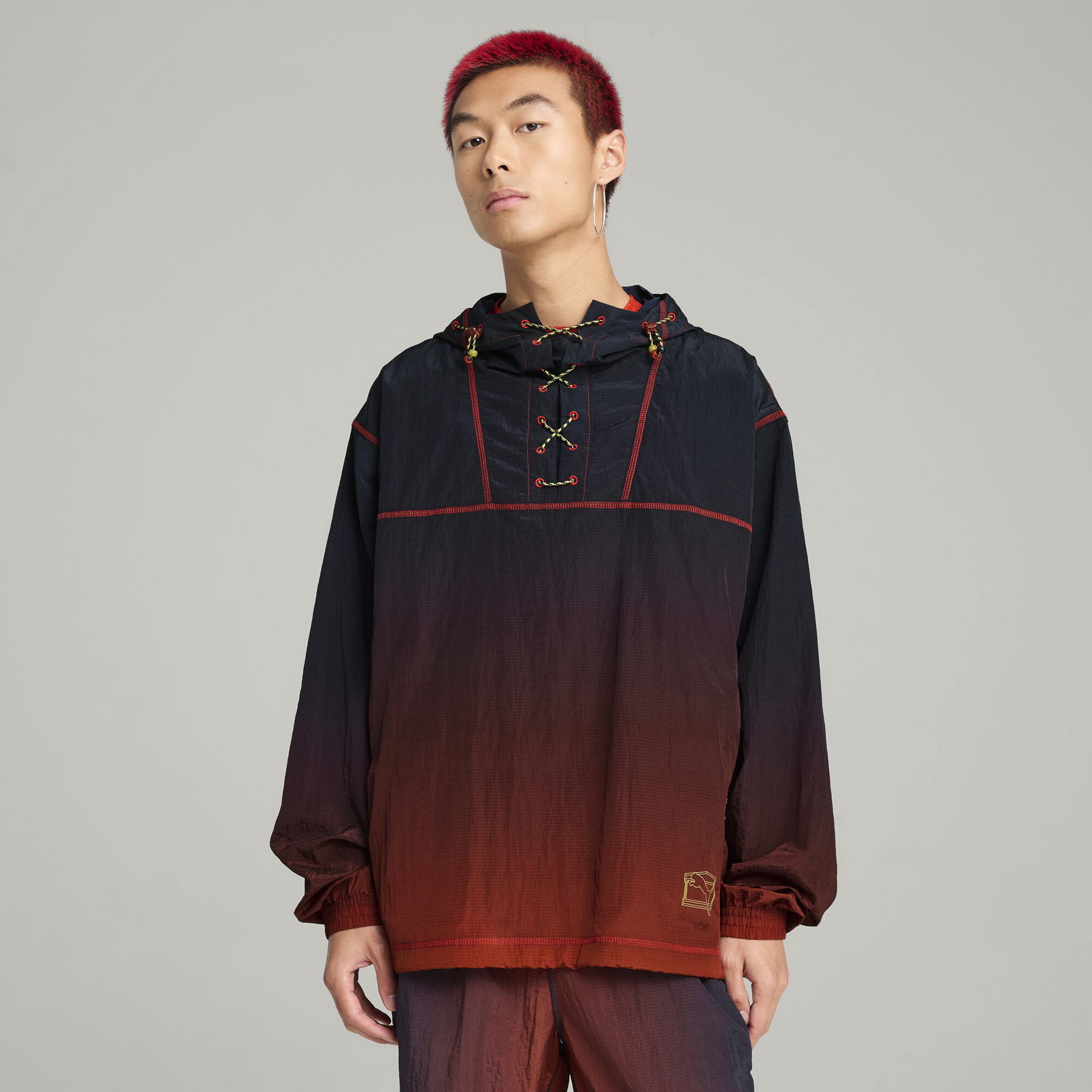 Tuulitakki Puma Lightweight PUMA x ARIES Hooded Jacket Punainen | 629493_52, 0