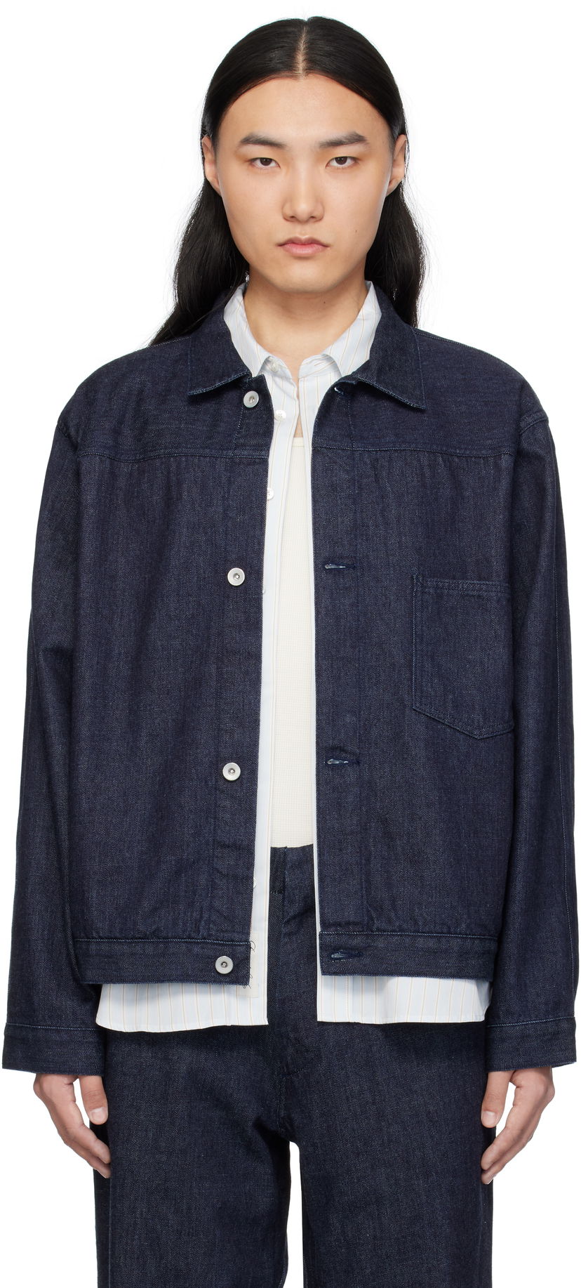 Takki NANAMICA Nanamica Short Denim Jacket Sininen | S25SA081U