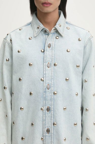 Paita Fiorucci Fiorucci Relaxed Studded Denim Shirt Sininen | U01FMDSI074DN01DN08, 3