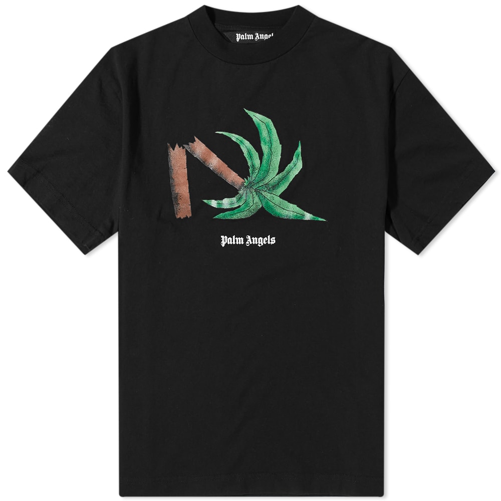 T-paita Palm Angels Broken Palm Tee Musta | PMAA001S22JER0221055, 0