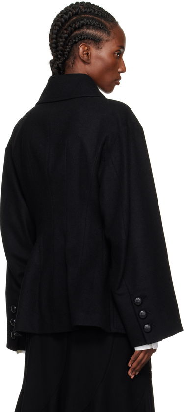 Takit Yohji Yamamoto Yohji Yamamoto Darts Pea Coat Musta | FM-J53-103, 2