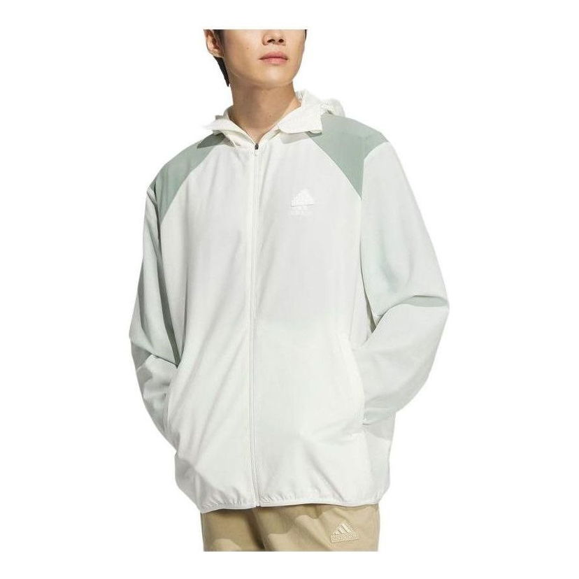 Tuulitakki adidas Originals Woven Colorblocked Jacket Valkoinen | JJ1304