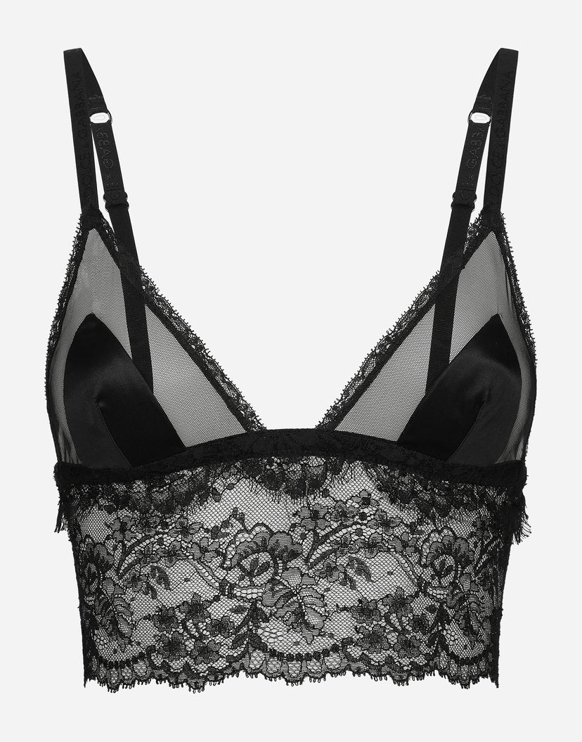 Rintaliivit Dolce & Gabbana Lace Bralette Musta | O7C46TONO23N0000