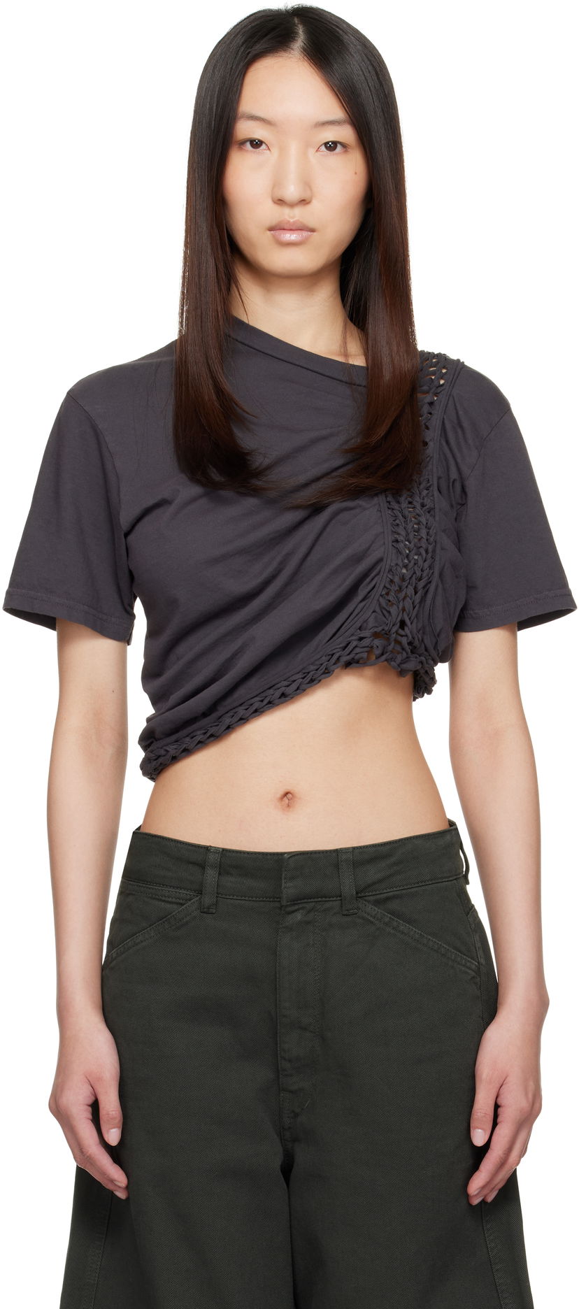 Crop top Collina Strada Collina Strada Clover Cropped T-Shirt Harmaa | XX3042