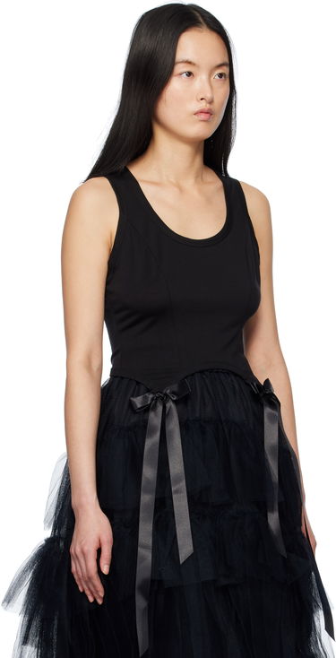 Tankkitoppi Simone Rocha Simone Rocha Bow Tail Tank Top Musta | 5222 0571, 1
