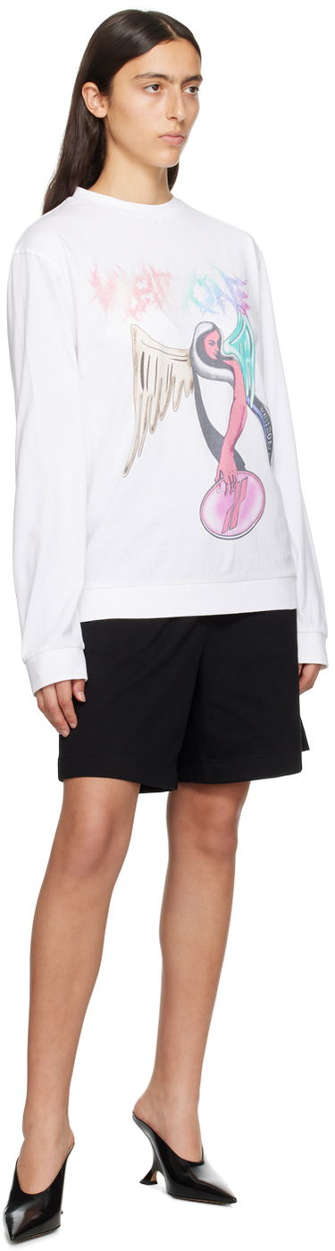 Huppari We11done We11done Angel Graphic Sweatshirt Valkoinen | WD-TS3-23-785-U-WH, 3