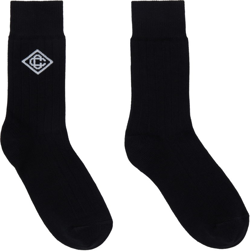 Sukat Casablanca Dress Socks Musta | APS25-ACC-086-03