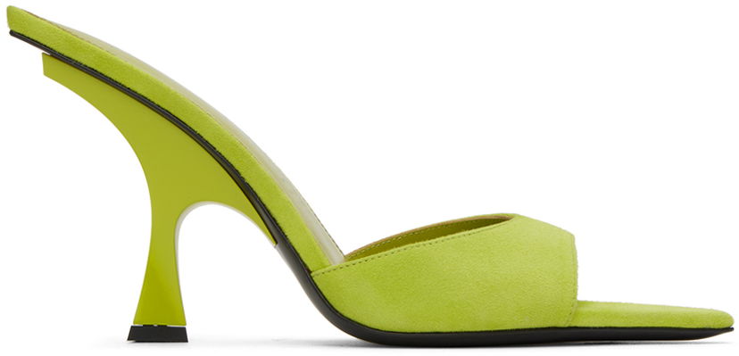 Asusteet The Attico Attico Ester Suede Mules Vihreä | 242WS789 L007