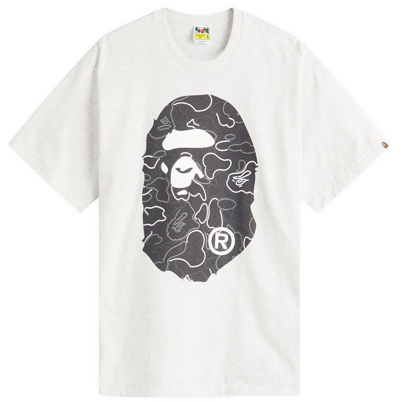 T-paita BAPE Neon Camo Big Ape Head T-Shirt, Size Large Valkoinen | 001TEL301039M-GRY