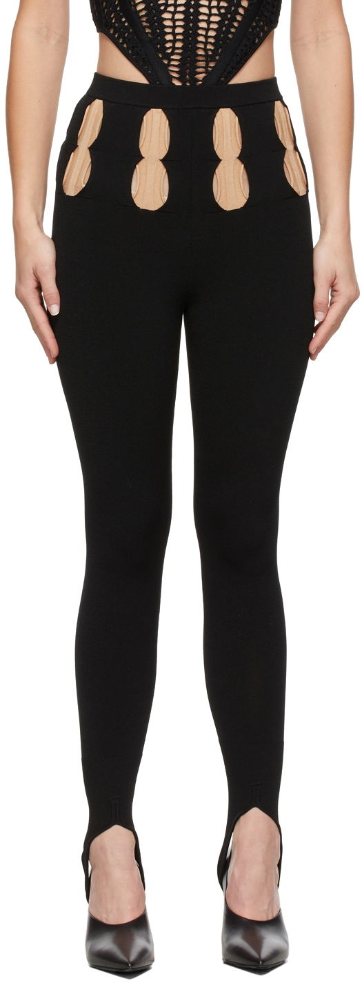 Leggingsit Dion Lee Double Stirrup Leggings Musta | C7015F21
