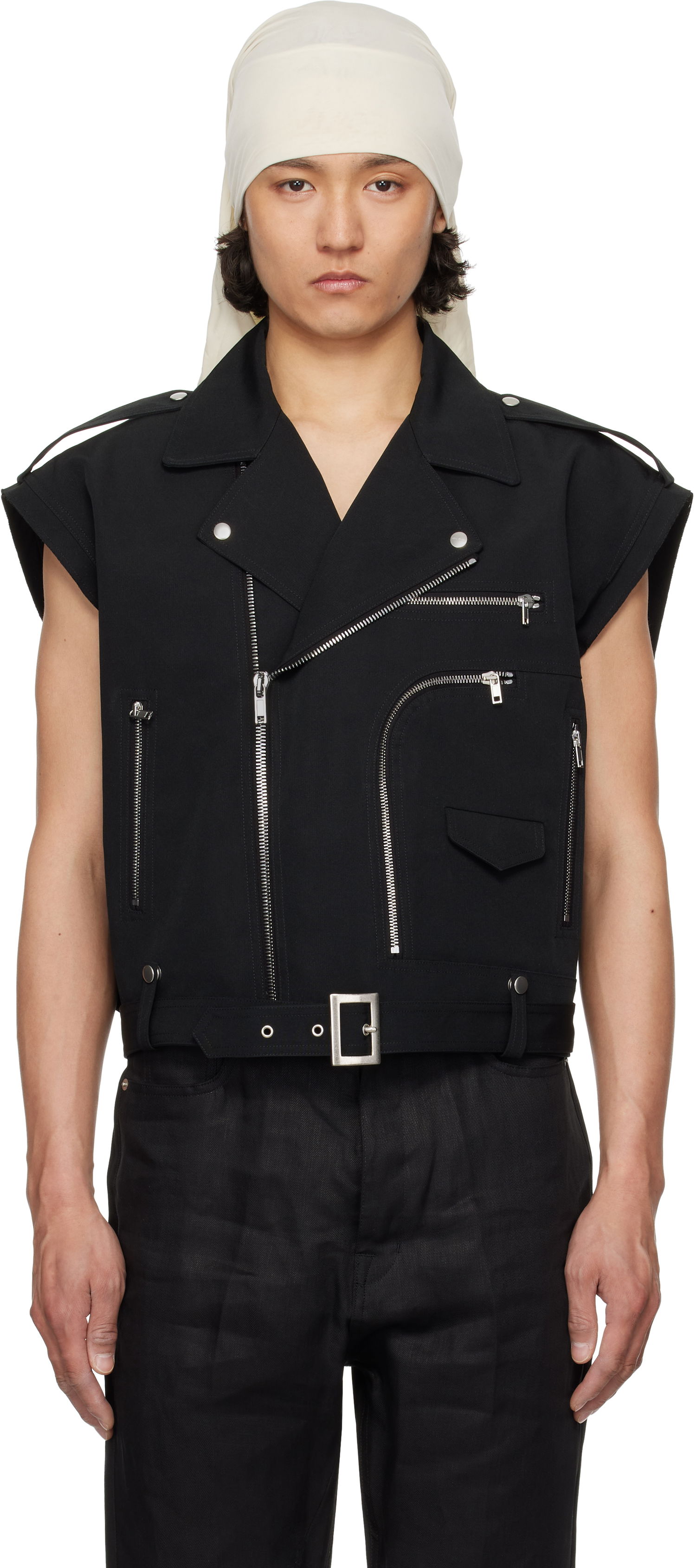 Liivi Rick Owens Rick Owens Bauhaus Stooges Cropped Vest Musta | RL01E5716 PCVS, 0