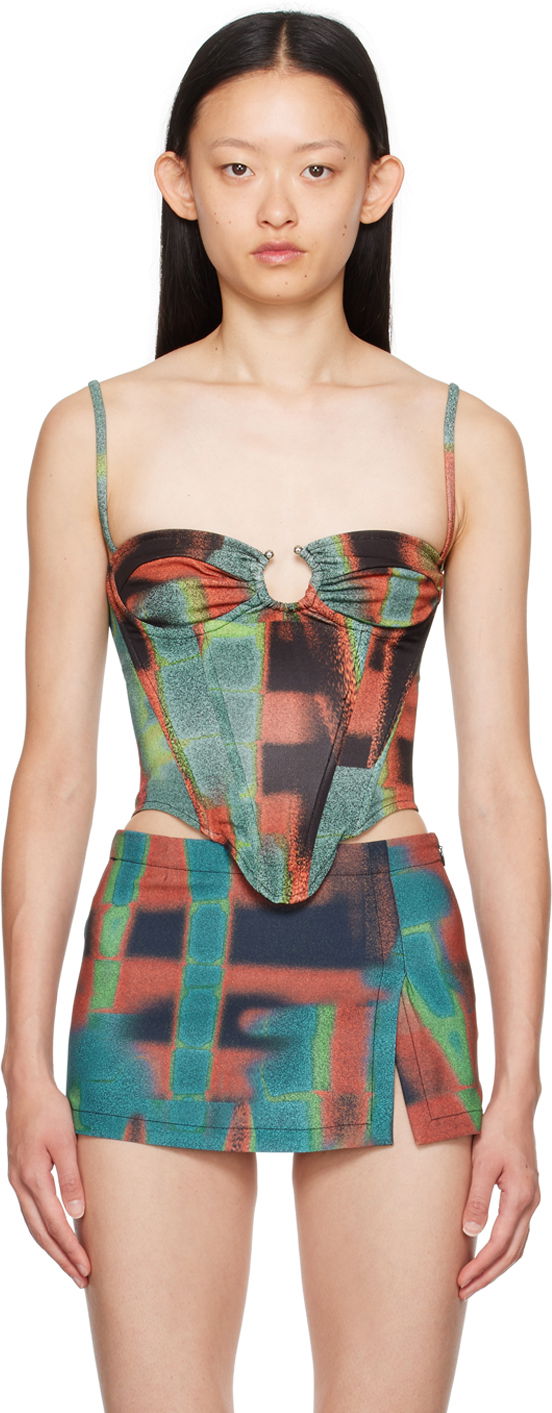 Hame Miaou Miaou Deia Printed Corset Top Monivärinen | 7069VC2RST, 0