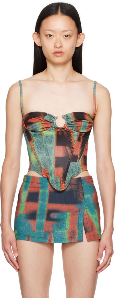 Hame Miaou Miaou Deia Printed Corset Top Monivärinen | 7069VC2RST, 0