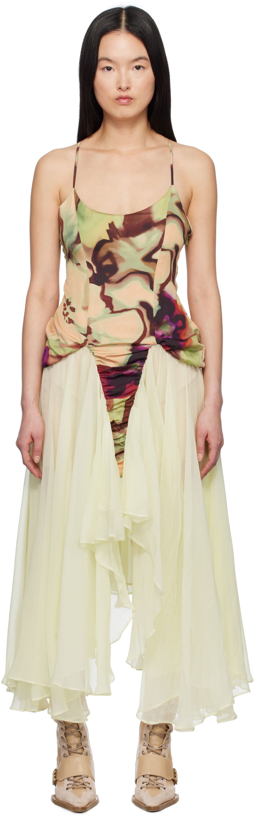 Mekko Collina Strada Collina Strada Magnolia Print Maxi Dress Monivärinen | XX4013