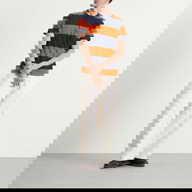 T-paita YMC YMC Wild Ones Block Stripe T-Shirt Oranssi | P6ZAM-40, 4