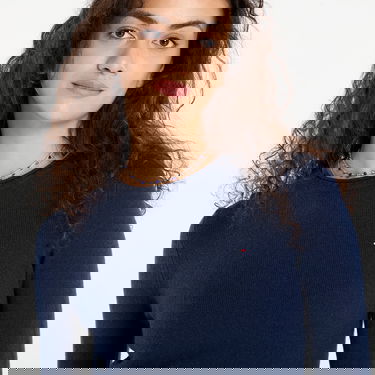 Villapaita Tommy Hilfiger Tommy Hilfiger Soft Wool Long Sleeve Sweater Tummansininen | WW0WW40264 C1G, 1