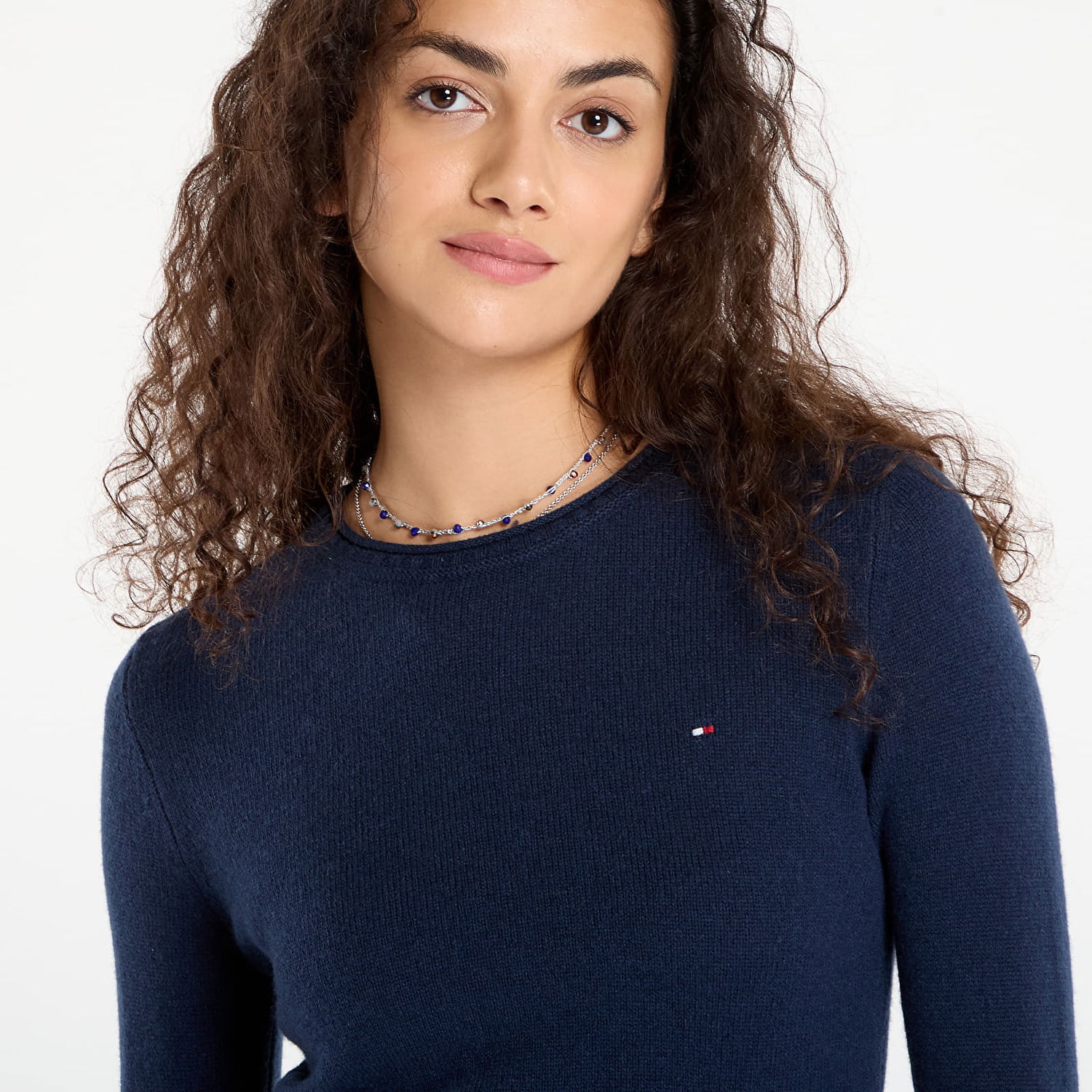 Villapaita Tommy Hilfiger Tommy Hilfiger Soft Wool Long Sleeve Sweater Tummansininen | WW0WW40264 C1G, 1