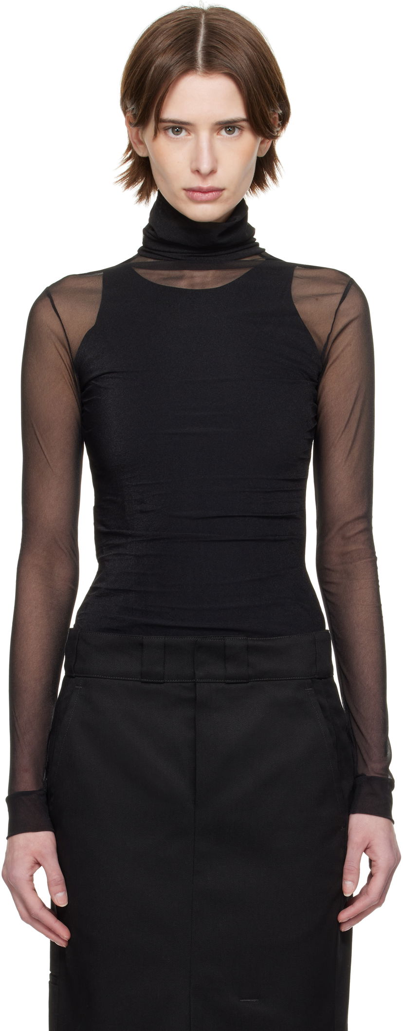 Villapaita Maison Margiela Maison Margiela High-Neck Long Sleeve Bodysuit Musta | S51NA0105 M20088
