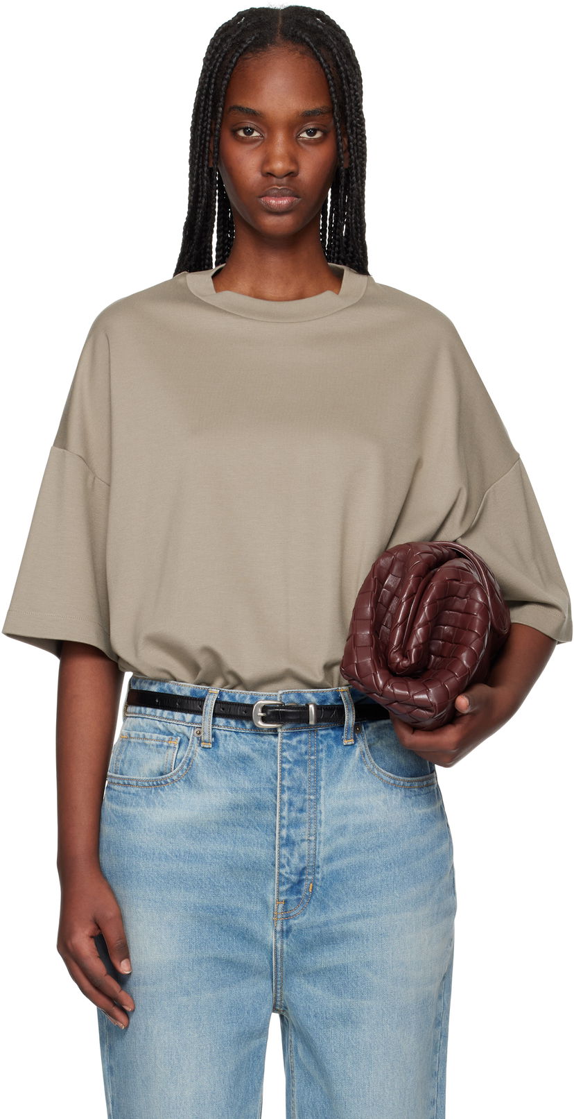 T-paita Fear of God Fear of God Milano Short Sleeve T-Shirt Beige | FGE250-520VIS