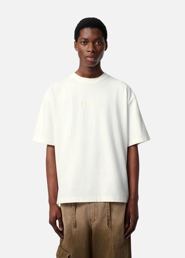 T-paita AXEL ARIGATO Men's Relaxed Fit T-Shirt with Drawstring Hem Valkoinen | A3443001, 9