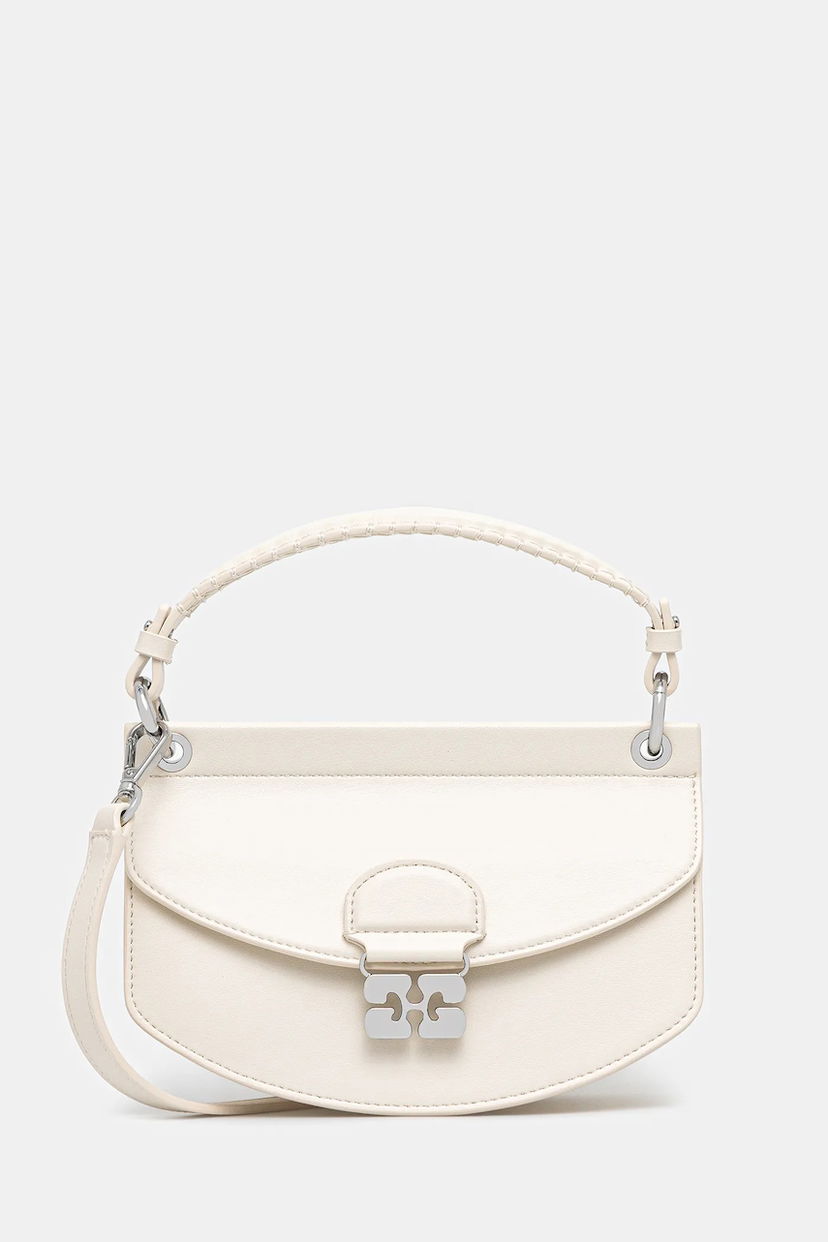 Käsilaukku GANNI GANNI Apo-G Mini Top Handle Bag Valkoinen | A6521