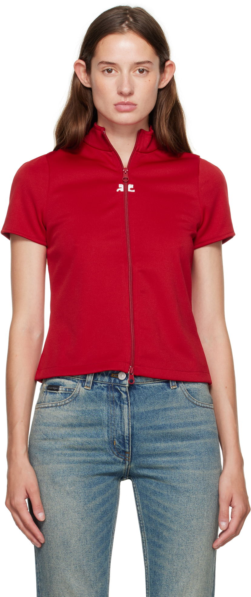Verryttelypuku Courrèges Courrèges Interlock Tracksuit Top Punainen | 325JTO446JS0250