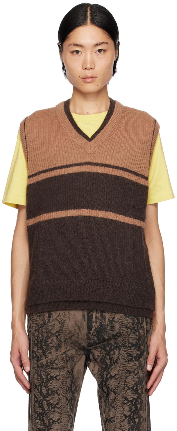 Villapaita Paul Smith Paul Smith Commission Edition Striped Knit Vest Ruskea | M1R-306Y-L02195-64, 0