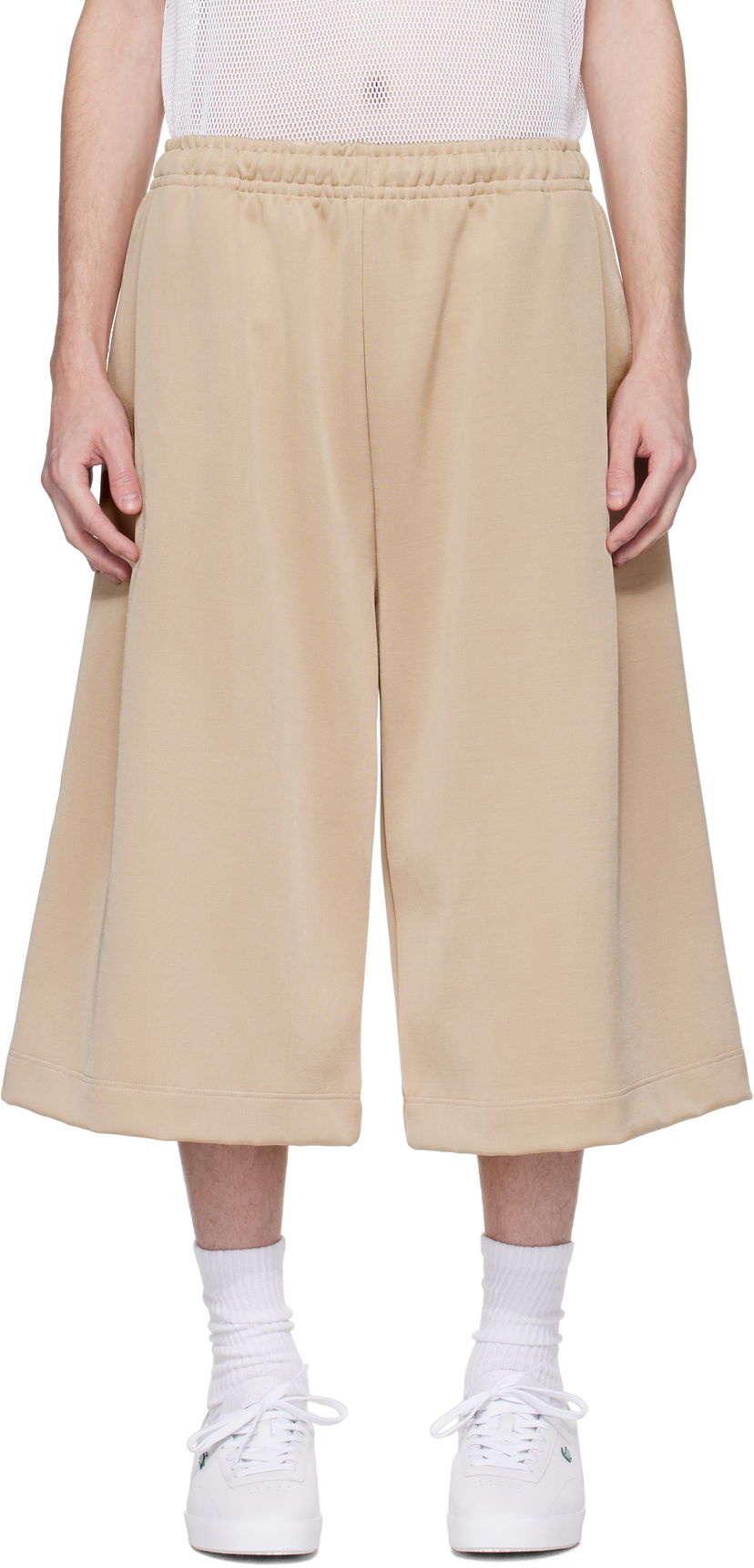 Shortsit Lacoste Lacoste Runway Oversized Bermuda Shorts Beige | GH7422