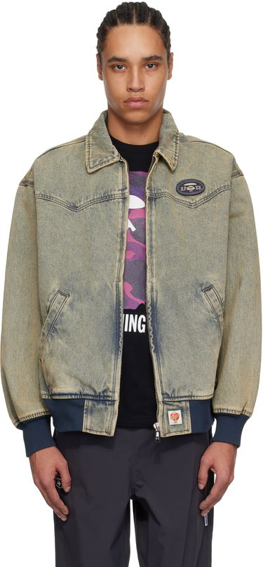 Takki AAPE by A Bathing Ape AAPE by A Bathing Ape 'AAPE' Main Lightweight Denim Bomber Jacket Sininen | AAPLJM7706XANBLL, 0