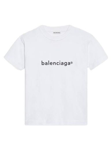 T-paita Balenciaga New Copyright Fitted T-shirt Valkoinen | 612964TIV549040
