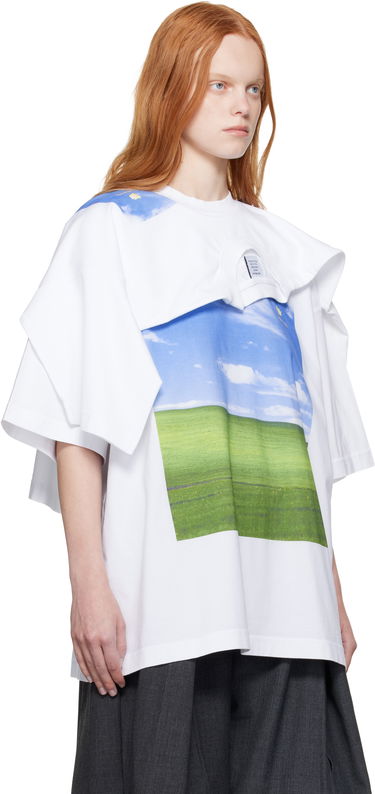 T-paita VETEMENTS Vetements Desktop Double Layered T-Shirt Valkoinen | UH76TR770W, 1