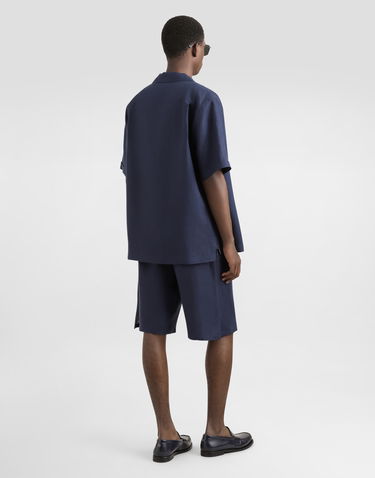 Shortsit Dolce & Gabbana Dolce & Gabbana Linen Shorts with Drawstring Tummansininen | GV37AZFU4LGB0665, 2