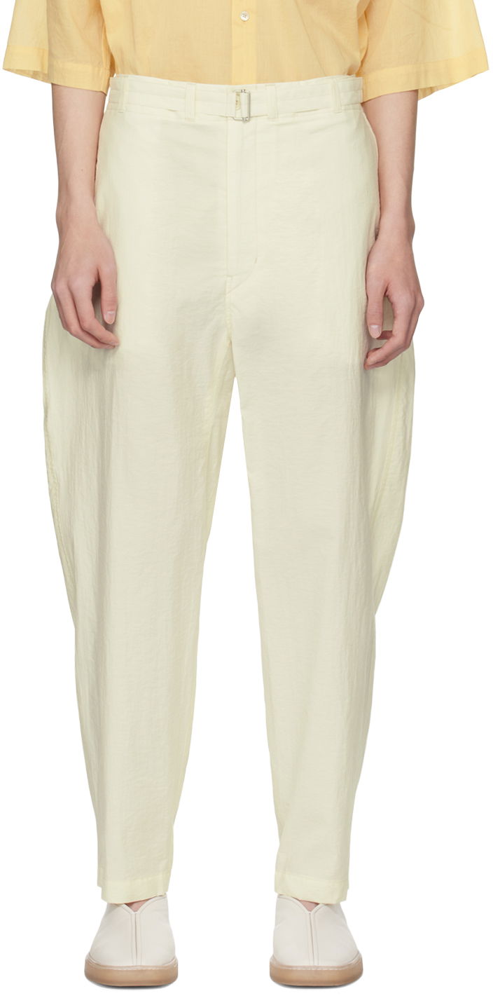 Housut LEMAIRE Lemaire Belted Trousers Keltainen | PA1085 LF1234