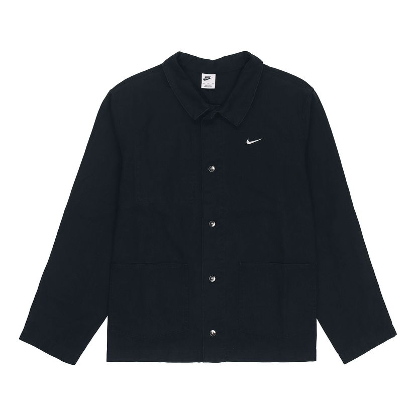 Paita Nike Logo Lapel Casual Jacket Musta | DQ5185-010
